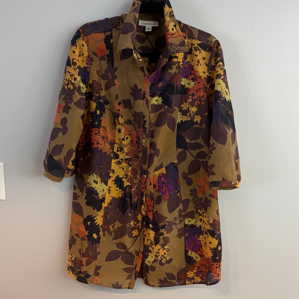 Coldwater Creek PL Tunic/Shirt Dress Silk/Cotton